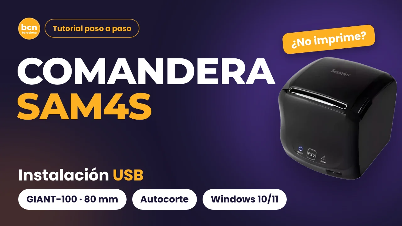 comandera Sam4s instalación por USB en video