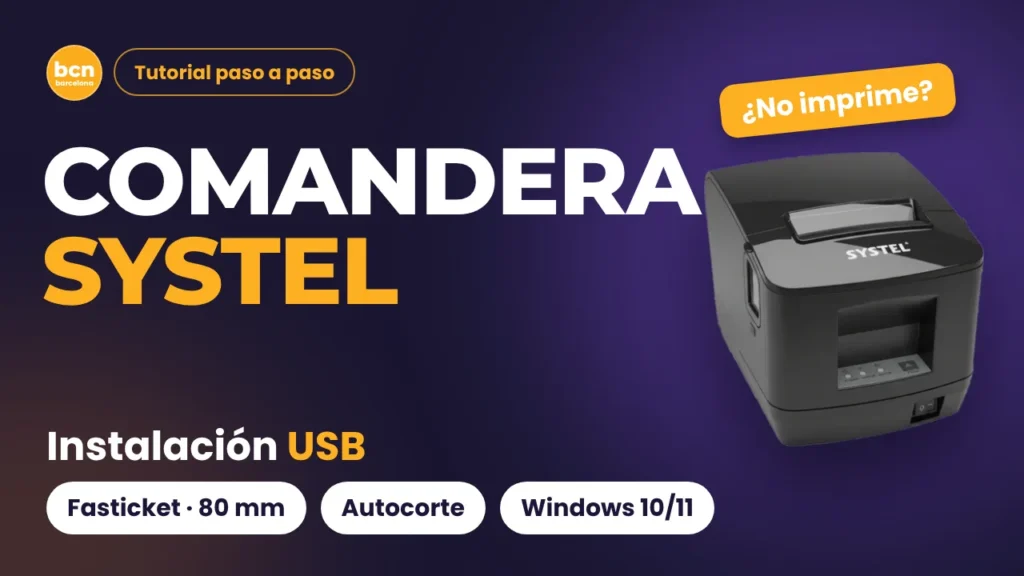 Comandera Systel Fasticket: cómo instalarla por USB + driver gratis